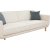 Berjer 3-Sitzer-Schlafsofa - Creme/Eiche