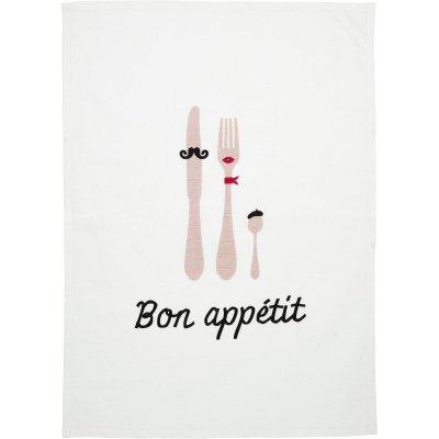 Guten Appetit Kchentuch 50 x 70 cm - Rosa