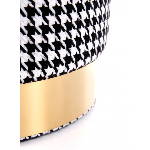 Pouf Surya - Schwarz-wei gemustert