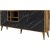 Nappa-Sideboard - Schwarz/Walnuss