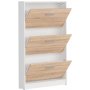 Norbo Schuhschrank - wei/Eiche