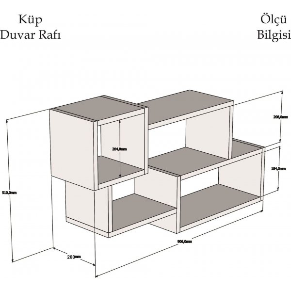 Afton Wandregal - Wei/Walnuss