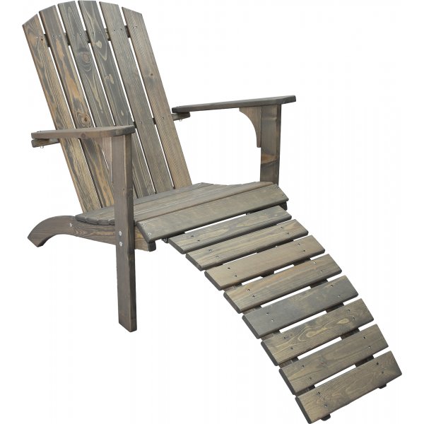 Kungshamn Liegestuhl mit Fußstütze - Grau Kungshamn Liegestuhl mit Fußstütze - Grau