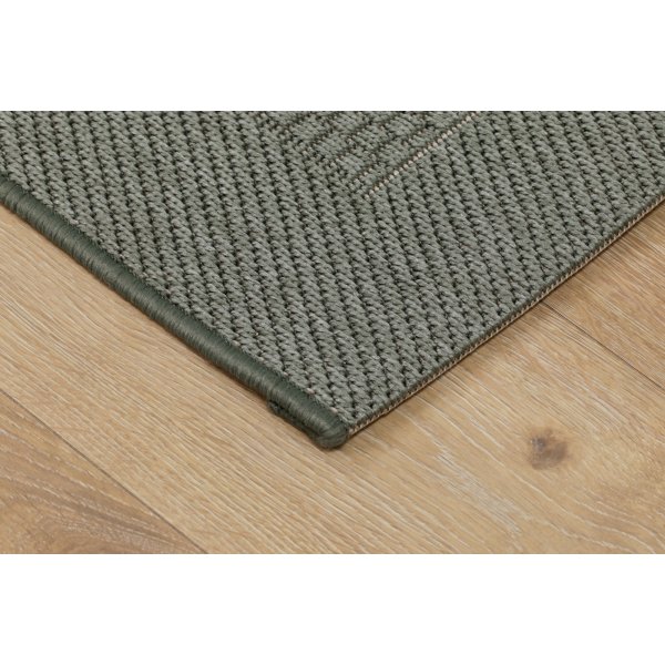 Flachgewebter Miami-Teppich in Grün Flachgewebter Miami-Teppich in Grün