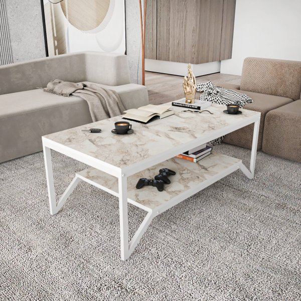 Flora Couchtisch 120 x 60 cm - Wei