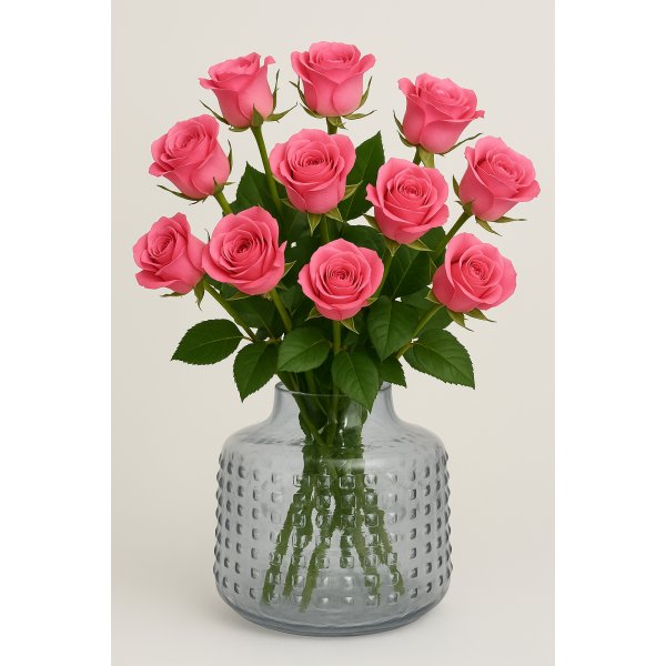 Vase Circle H19 cm - Klar