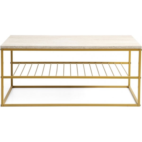 Asude Couchtisch - Gold/Marmor Asude Couchtisch - Gold/Marmor