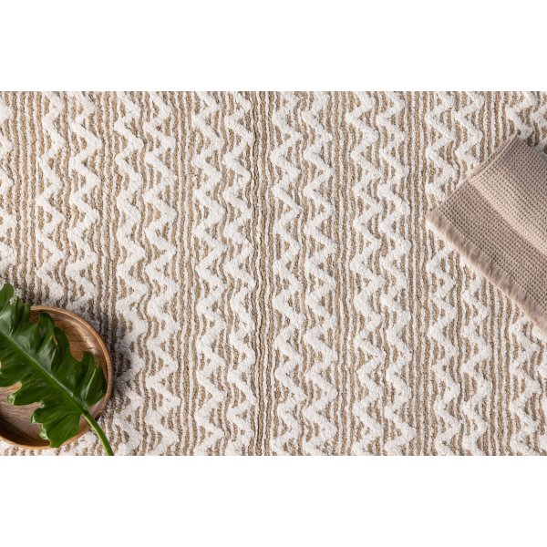 Philippa Teppich 60x90 cm - Sand/Wei�
