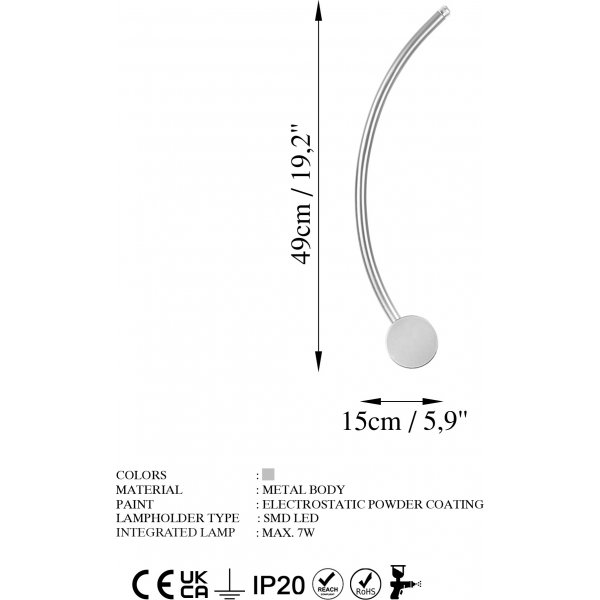 Wolf Wandleuchte 2 - Chrom Wolf Wandleuchte 2 - Chrom