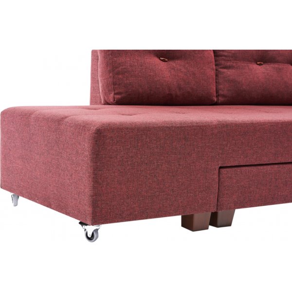 Ecksofa Manama - Burgund