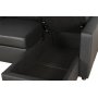 Dream Schlafsofa mit Stauraum (Diwan) - Anthrazit (ko-Leder)
