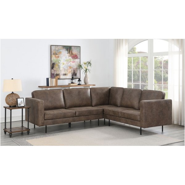 Balbus Ecksofa 3+2 - Dunkelbraun