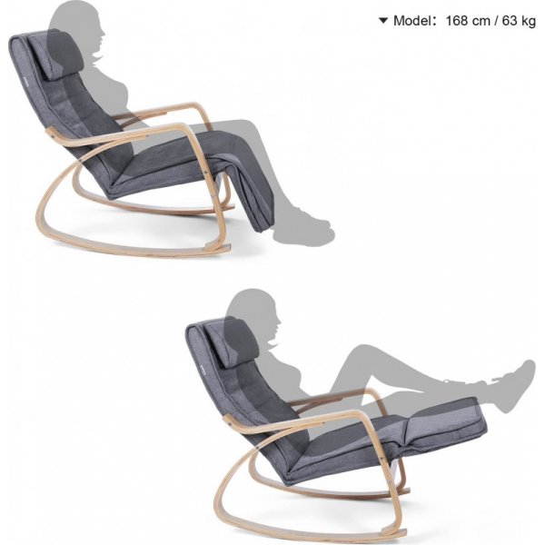 Ubbe Schaukelstuhl - Dunkelgrau