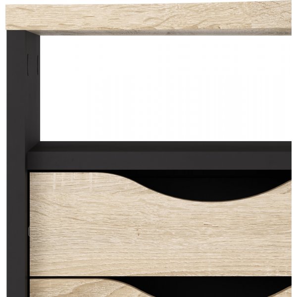 Function Plus Schreibtisch 145,1 x 81 x 76,8 cm - Schwarz/Eiche Function Plus Schreibtisch 145,1 x 81 x 76,8 cm - Schwarz/Eiche