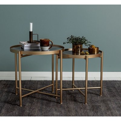 Sitztisch Harper - Gold/Grau
