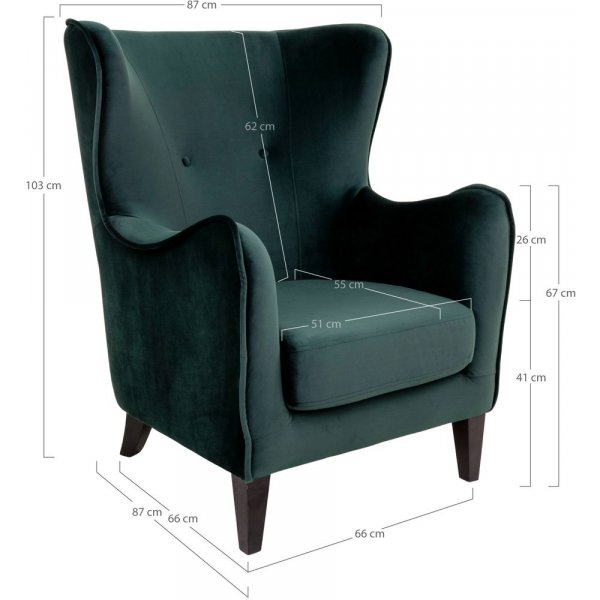 Campo Sessel - Dunkelgrün/schwarz Campo Sessel - Dunkelgrün/schwarz