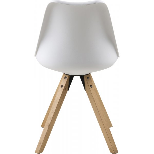 Dima Esszimmerstuhl - Weißes PU/Gummiholz Dima Esszimmerstuhl - Weißes PU/Gummiholz