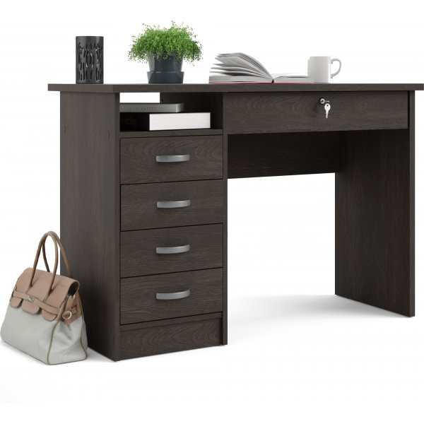 Function Plus Schreibtisch mit 4 Schubladen 109,3 x 48,5 cm - Dunkelbraun