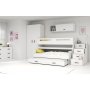 Etagenbett Max mit Zustellbett und ausziehbarem Schreibtisch 80 x 200 cm - Beliebige Farbe