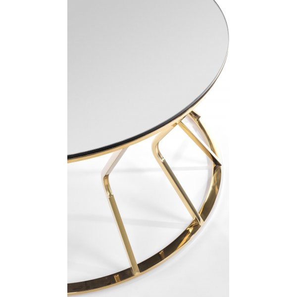 Afina Couchtisch 90 cm - Gold/Spiegelglas