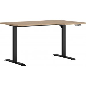 Raumverstellbarer Schreibtisch rechts 140 x 90 cm - Eiche