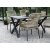 Scottsdale Outdoor-Essgruppen-Esstisch mit 4 Ystad-Gestellsthlen - Schwarz/Beige