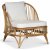 Baboo Sessel mit Kissen - Rattan natur
