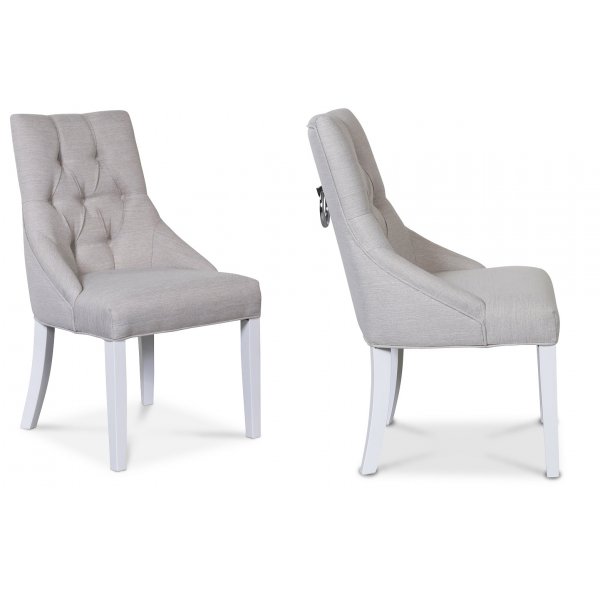 Tuva EUR Esszimmerstuhl mit Handgriff - Beige / wei