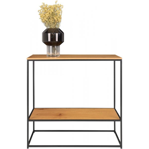 Weißer Konsolentisch 36 x 80 cm - Schwarz/Eiche-Nachbildung Weißer Konsolentisch 36 x 80 cm - Schwarz/Eiche-Nachbildung