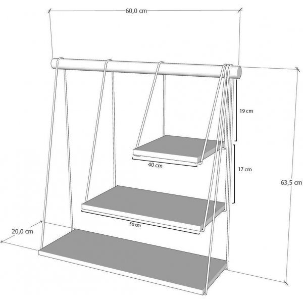 Zihon Wandregal - Kiefer