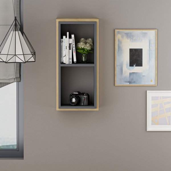 Wandregal Zera - Eiche Saphir/Anthrazit