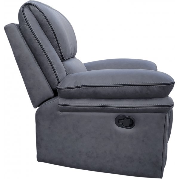 Liegesessel Riverdale - Grau (Mikrofaser) + Fleckentferner fr Mbel