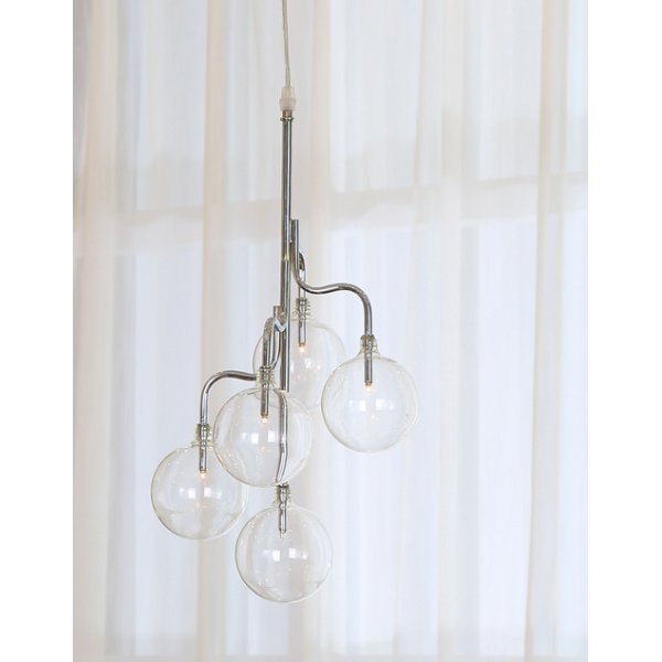 Globe Fensterlampe - Chrom / Glas