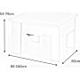 Serafin ausziehbarer Couchtisch 80-160 cm - Sonoma Eiche