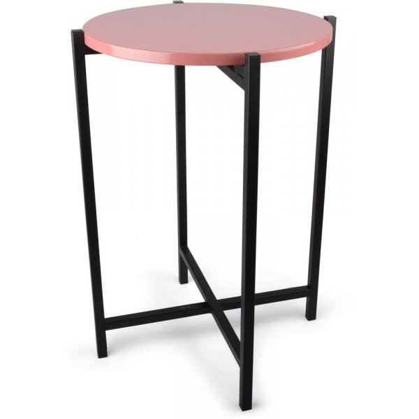 Tabletttisch Birkeman - Rosa/schwarz