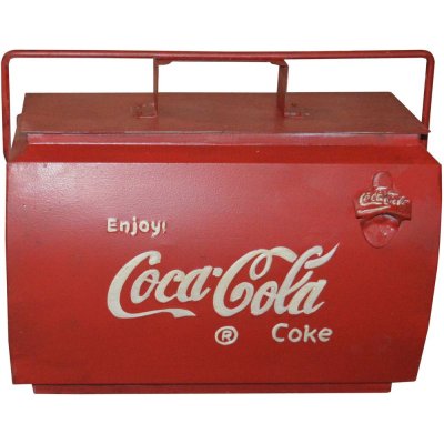 Coca Cola Vintage Khlbox mit Griff - rot