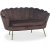 Kingsley 2-Sitzer-Sofa in Samt - Braun / Messing + Mbelpflegeset fr Textilien