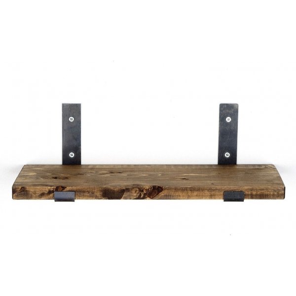 Lamba Wandregal 7 - Schwarz/Walnuss