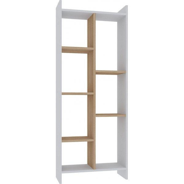 Eden Bcherregal - Wei/Eiche
