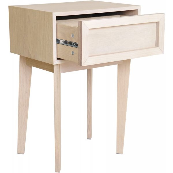 Isak Nachttisch - Weiß pigmentiertes Eichenfurnier Isak Nachttisch - Weiß pigmentiertes Eichenfurnier