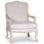 Sessel Cholet - Antik-Finish / Leinen
