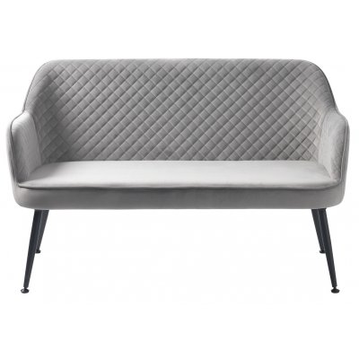 Anna 2-Sitzer-Sofa aus grauem Samt