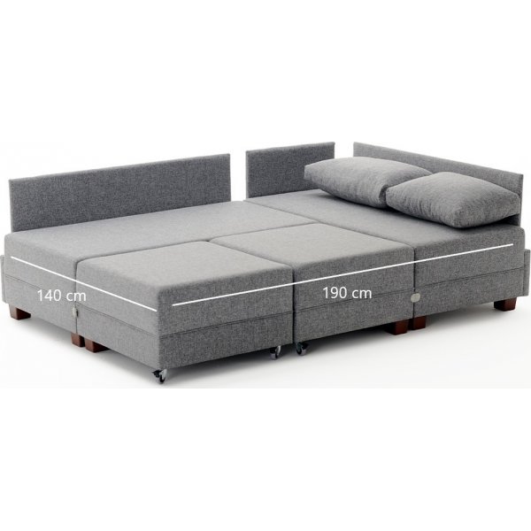 Ecksofa Fly - Grau