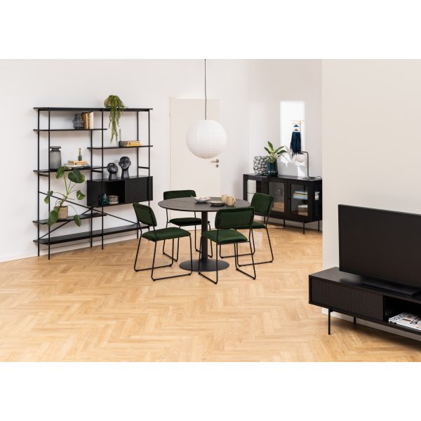 Bcherregal Angus 188 cm - Schwarz