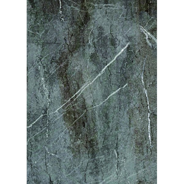 Komplette Kche Tamara 240 cm - Grauer Marmor/Schwarz/Grau