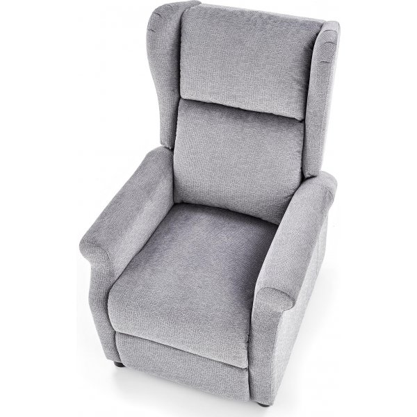 Massagesessel aus grauem Stoff Massagesessel aus grauem Stoff