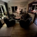 Kundenbild Manilla runder Couchtisch Ø91 cm - dunkel gebeiztes Holz/schwarz