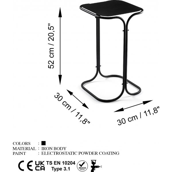 Vela 1 Beistelltisch - Schwarz Vela 1 Beistelltisch - Schwarz