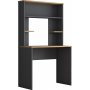 Hanna Schreibtisch 11, 90 x 45 cm - Walnuss/Anthrazit