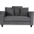Brandy Lounge Sessel 1,5-Sitzer Sofa - Dunkelgrau (Samt) + Mbelpflegeset fr Textilien